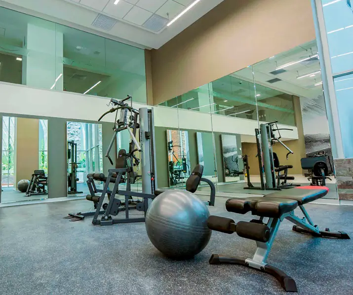 Gimnasio en el edificio more de oficinas prime en surco para oficinas en venta en surco y de oficinas en alquiler en surco.